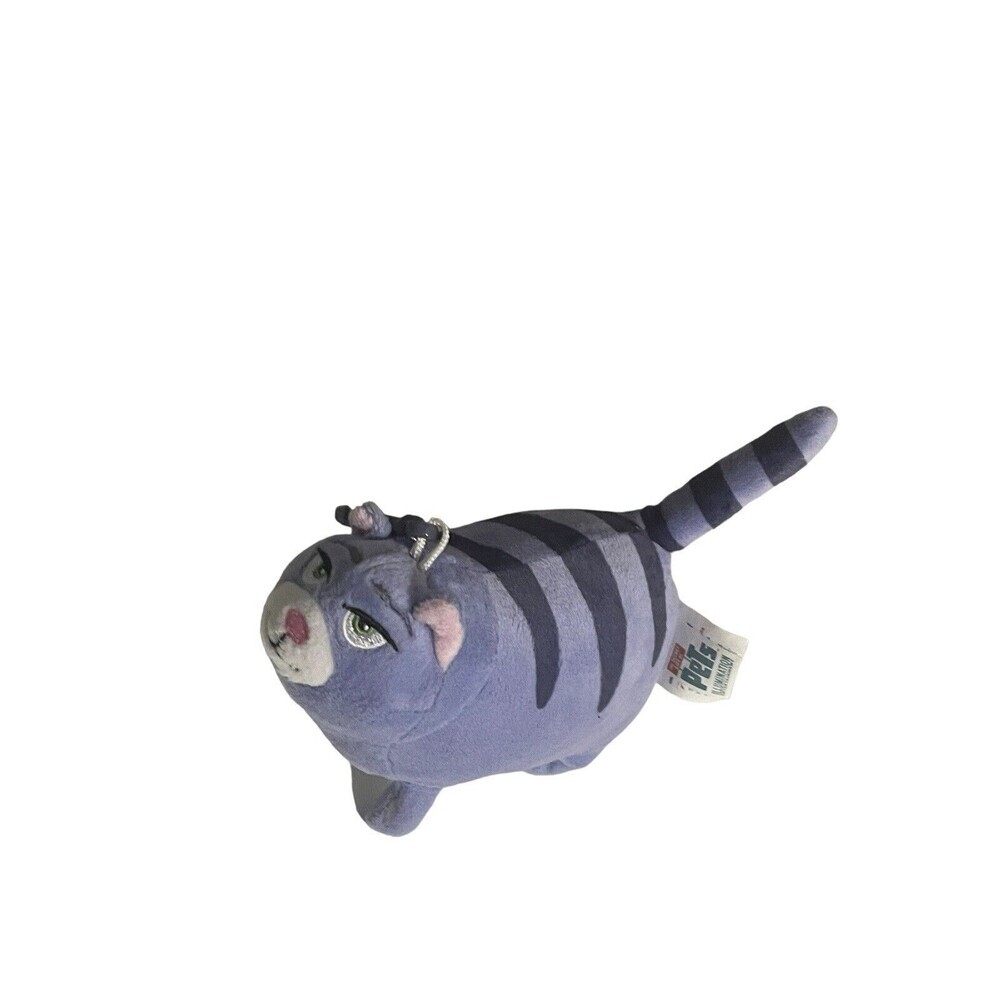 The Secret Life of Pets Movie Keychain Chloe 7" Plush Purple Cat Stuffed Animal